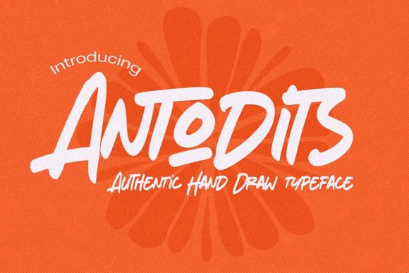 Antodits Font for Handmade Labels and Branding