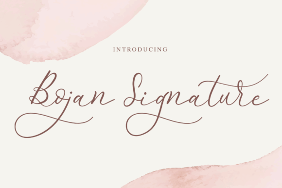 Bojan Signature: A Light Handwritten Font for Elegant Editorial Design