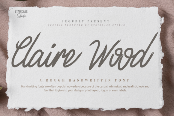 Claire Wood Font: A Rough Handwritten Typeface for Campaigns