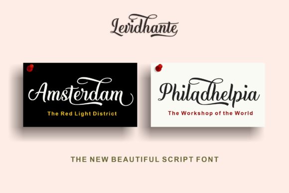 Levidhante Font: Elevating Digital Design with Romantic Script