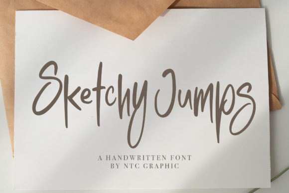 Sketchy Jumps - Handwritten Font: Elevate Your Brand with Vintage Feminine Style