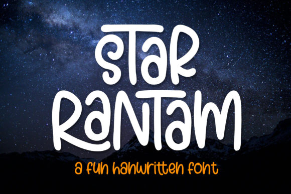 Star Rantam Font for Handmade Products and Branding